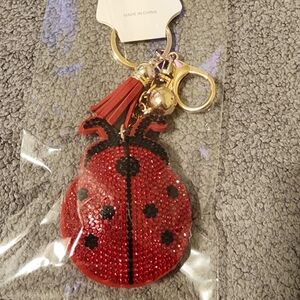 New In The Package Red Ladybug Keychain with Tassel